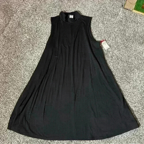 Joe Boxer Black Loose Fitting Mock Neck Tank Dress Size M -NWT - Picture 1 of 6
